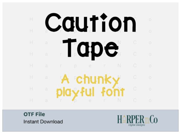 Caution Tape: A Bold Font for Eye-Catching Campaigns
