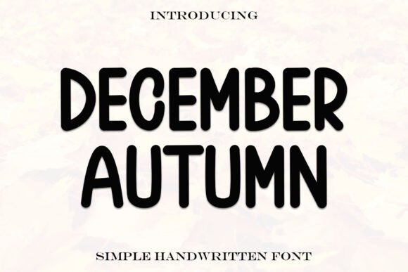December Autumn: A Charming Display Font for Web Design