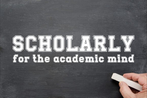 Enhance Your Brand with Scholarly: A Timeless Font for Professional Appeal