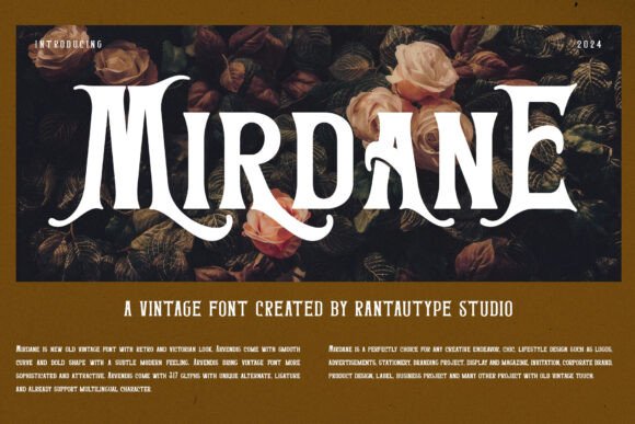 Mirdane Font: Vintage Branding for Small Business