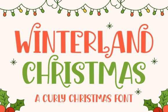 Winterland Christmas: A Festive Display Font for Web Design